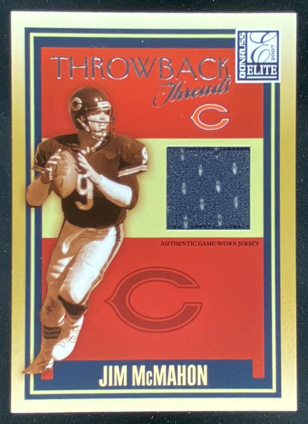 2007 Donruss Elite Jim McMahon / Rex Grossman #TT-45 trading card