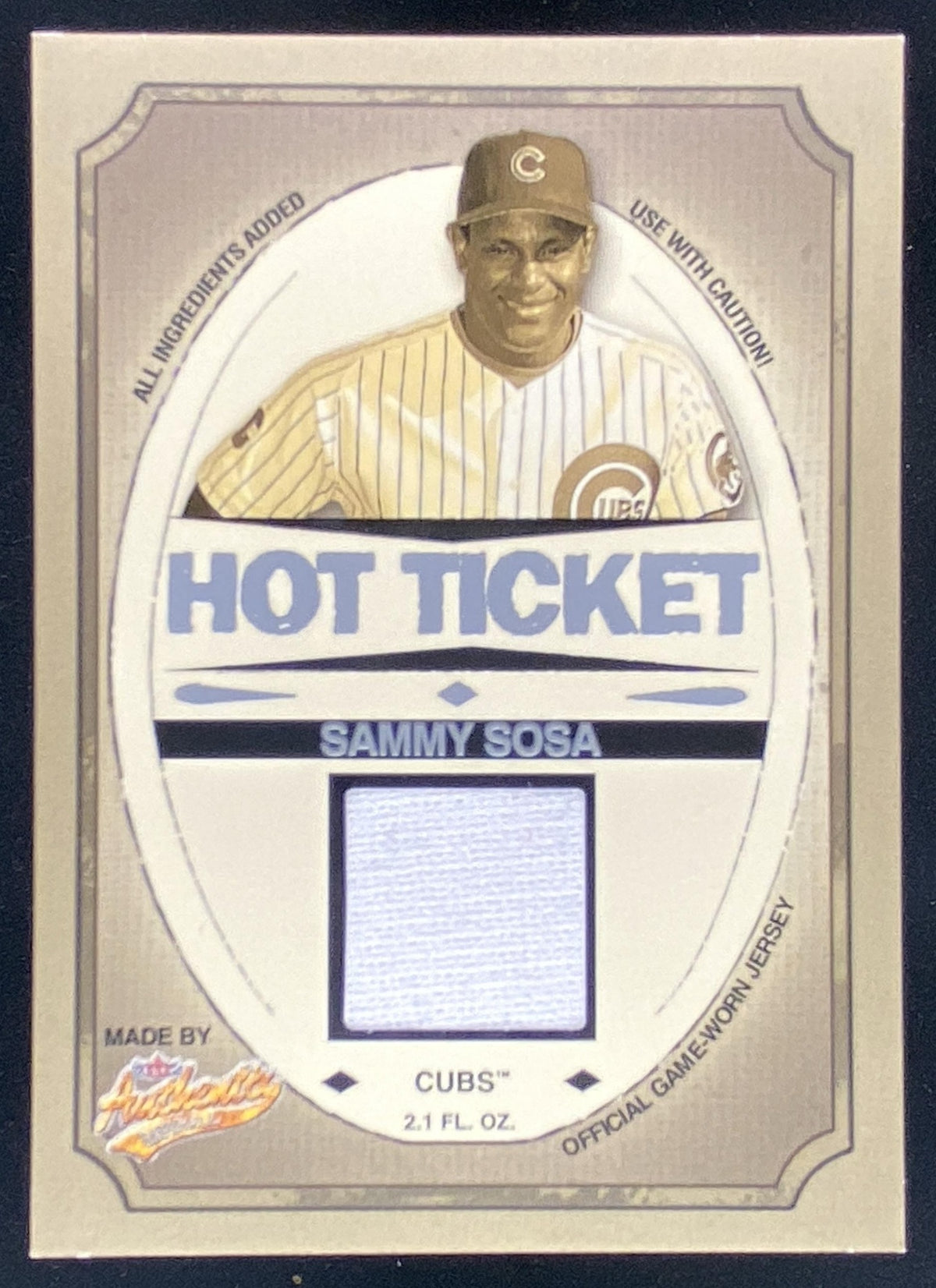 2005 Fleer Authentix Sammy Sosa #HT-SS trading card