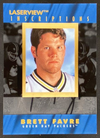 1996 Pinnacle Laser View Brett Favre trading card