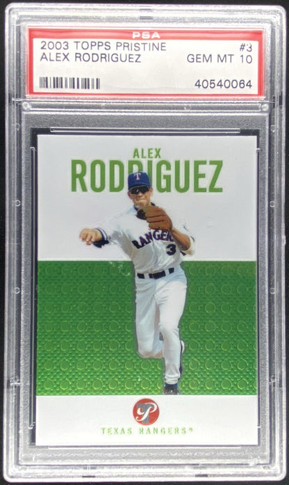2003 Topps Pristine Alex Rodriguez #3 graded PSA 10 trading card