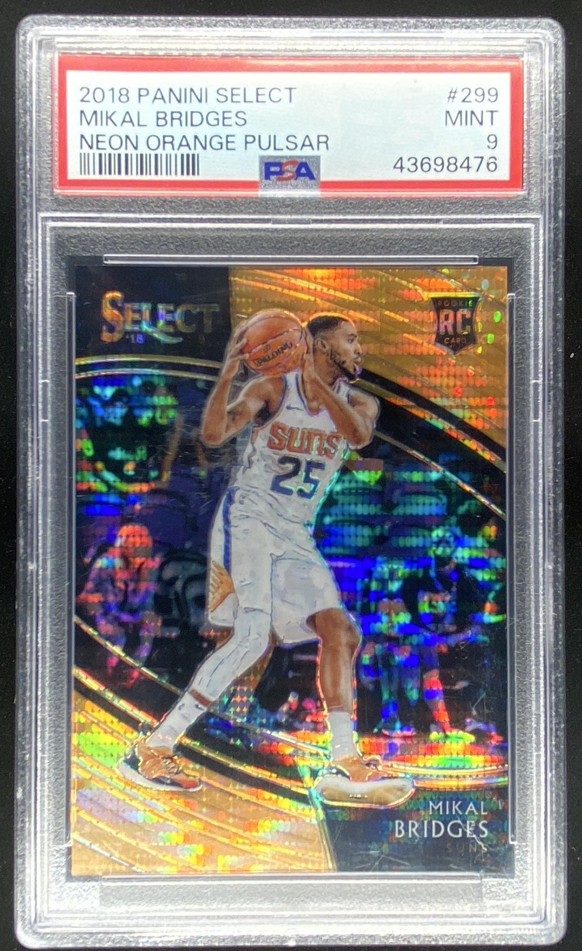 2018 Panini Select Mikal Bridges graded PSA 9 trading card