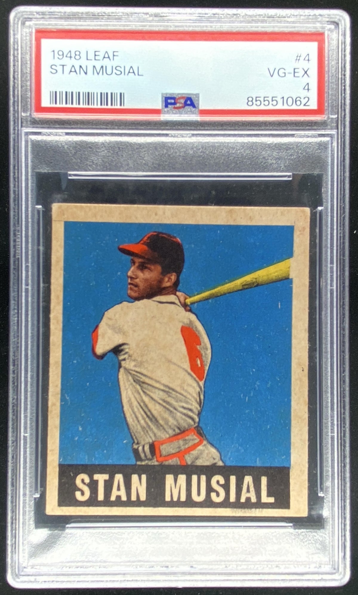 1948 Leaf Stan Musial #4 graded PSA 4 trading card