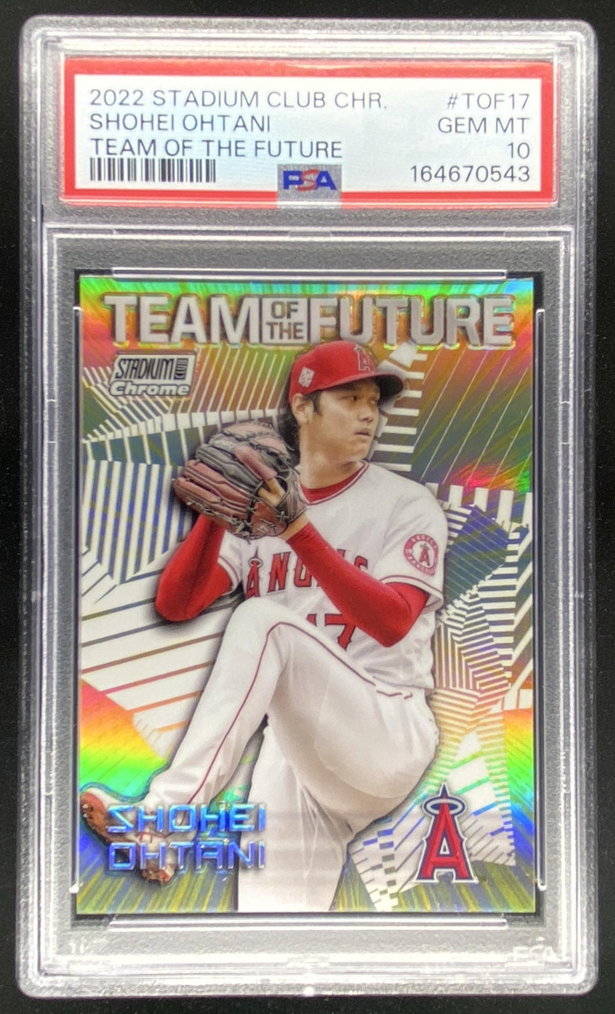 2022 Topps Stadium Club Chrome Shohei Ohtani graded PSA 10 trading card