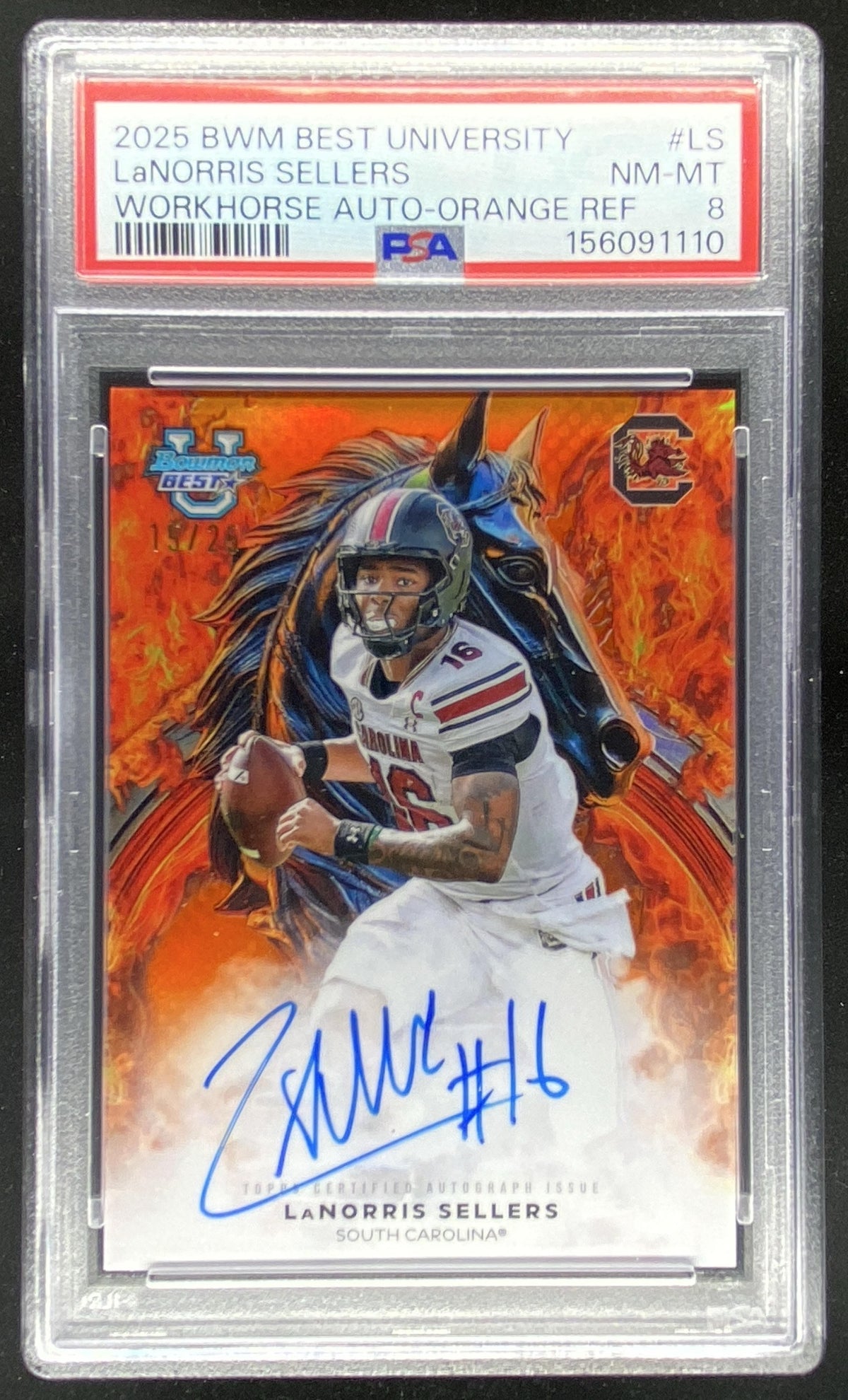 2025 Bowman's Best University LaNorris Sellers #LS trading card