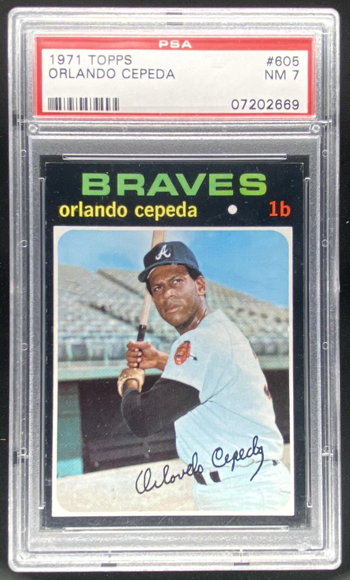 1971 Topps Orlando Cepeda #605 graded PSA 7 trading card