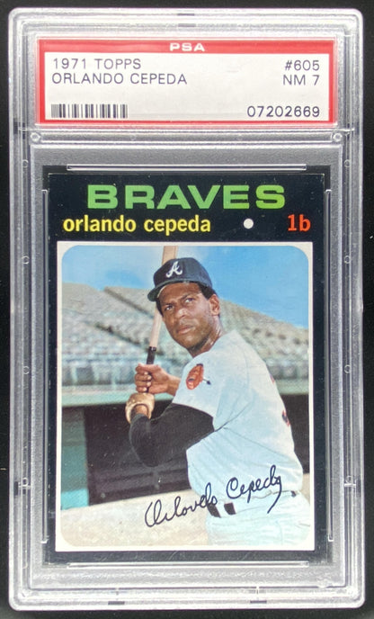 1971 Topps Orlando Cepeda #605 graded PSA 7 trading card