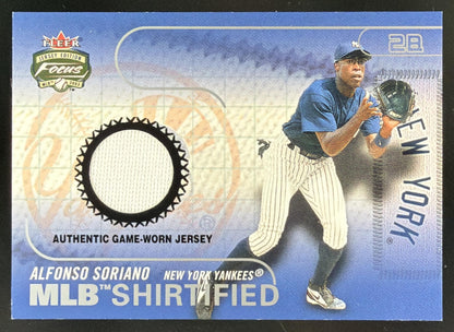 2003 Fleer Focus Jersey Edition MLB Shirtified Alfonso Soriano trading card