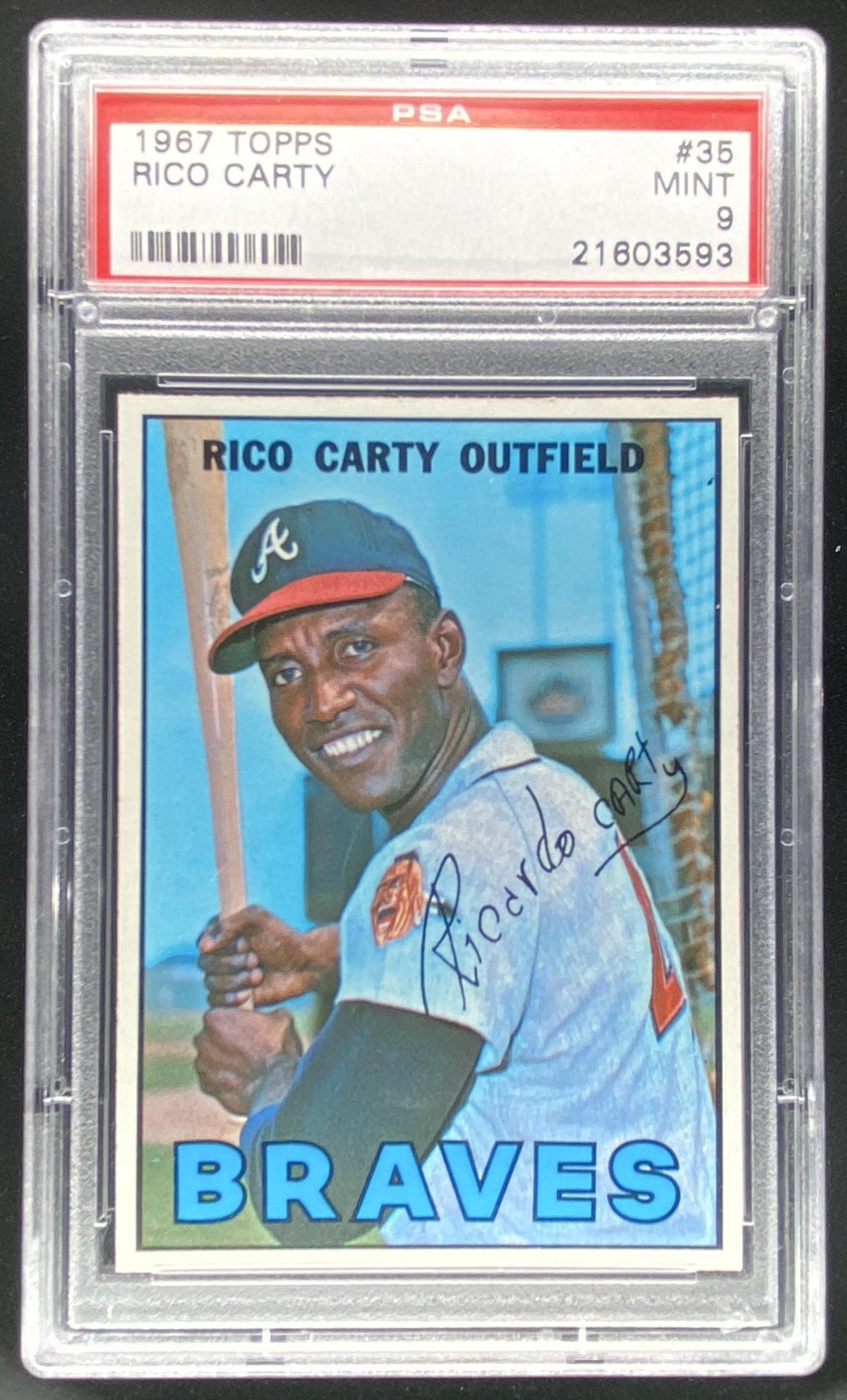 1967 Topps Rico Carty #35 graded PSA 9 trading card