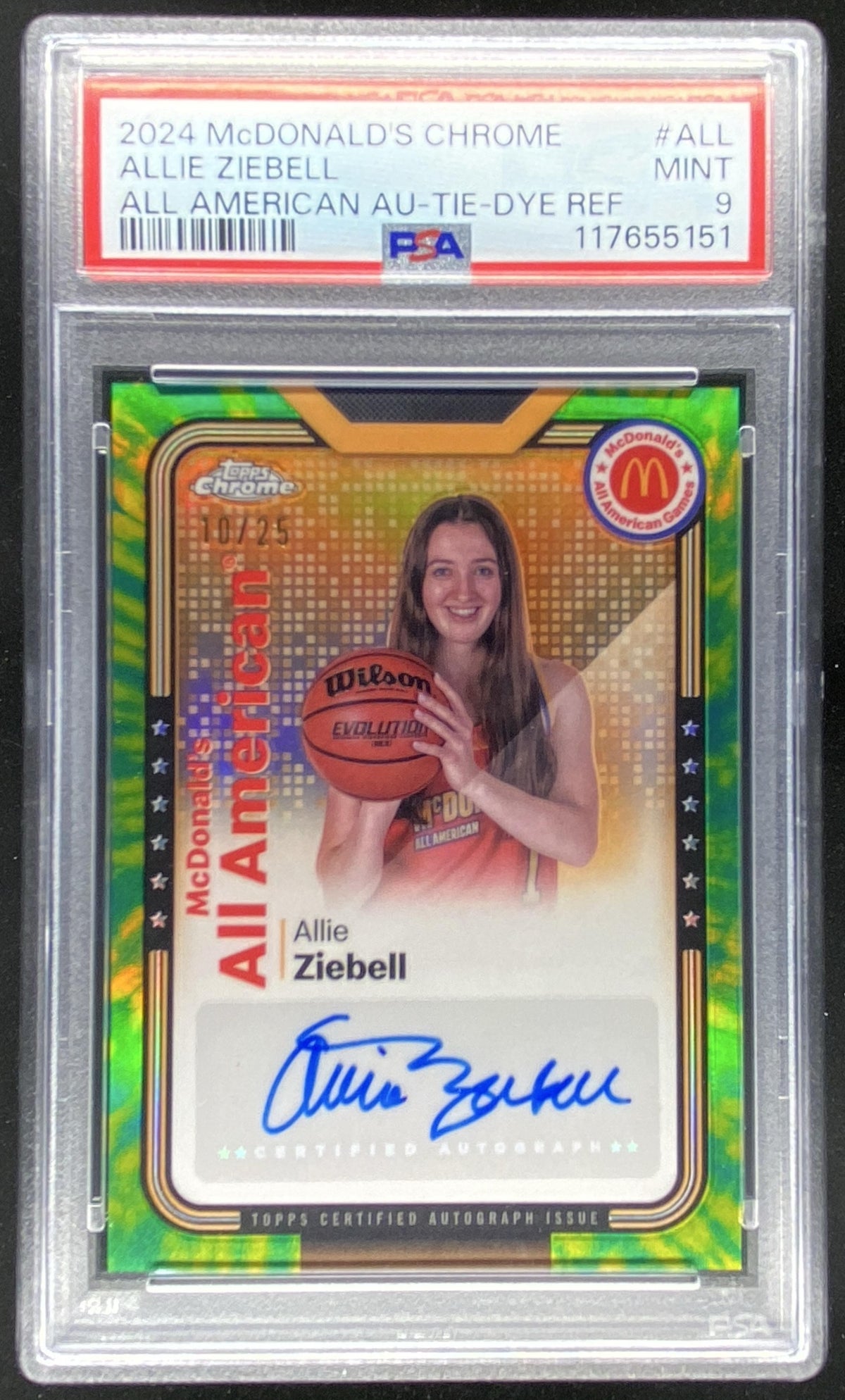 2024 Topps Chrome McDonald's All-American Allie Ziebell trading card