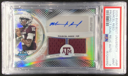 2025 Bowman's Best University Marcel Reed graded PSA 9 trading card