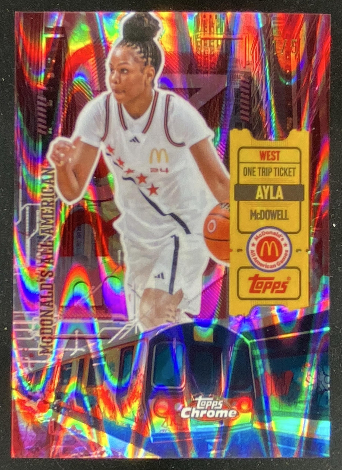 2025 Topps Chrome McDonald's All-American Ayla McDowell #HR-32 trading card