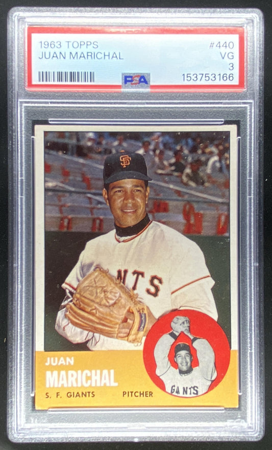1963 Topps Juan Marichal #440 graded PSA 3 trading card