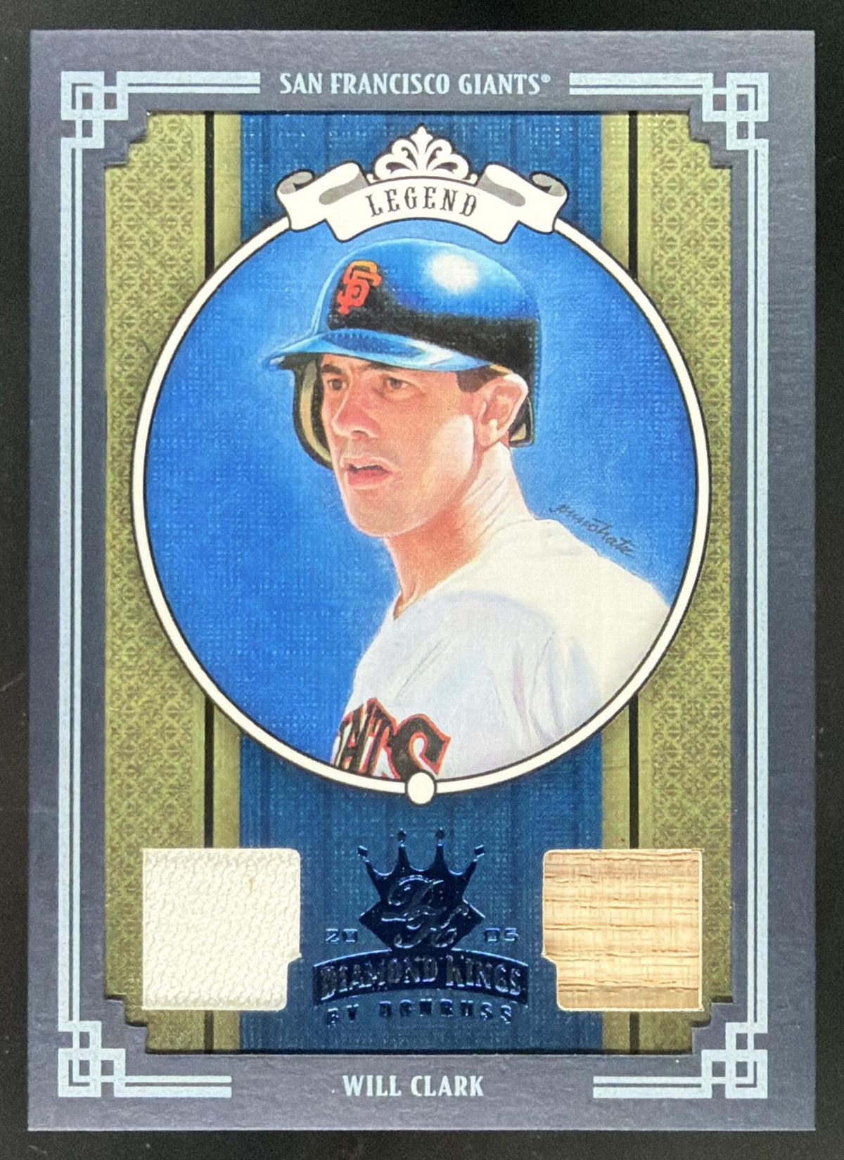 2005 Donruss Diamond Kings Framed Blue Will Clark trading card