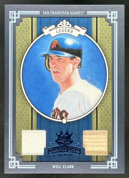 2005 Donruss Diamond Kings Framed Blue Will Clark trading card