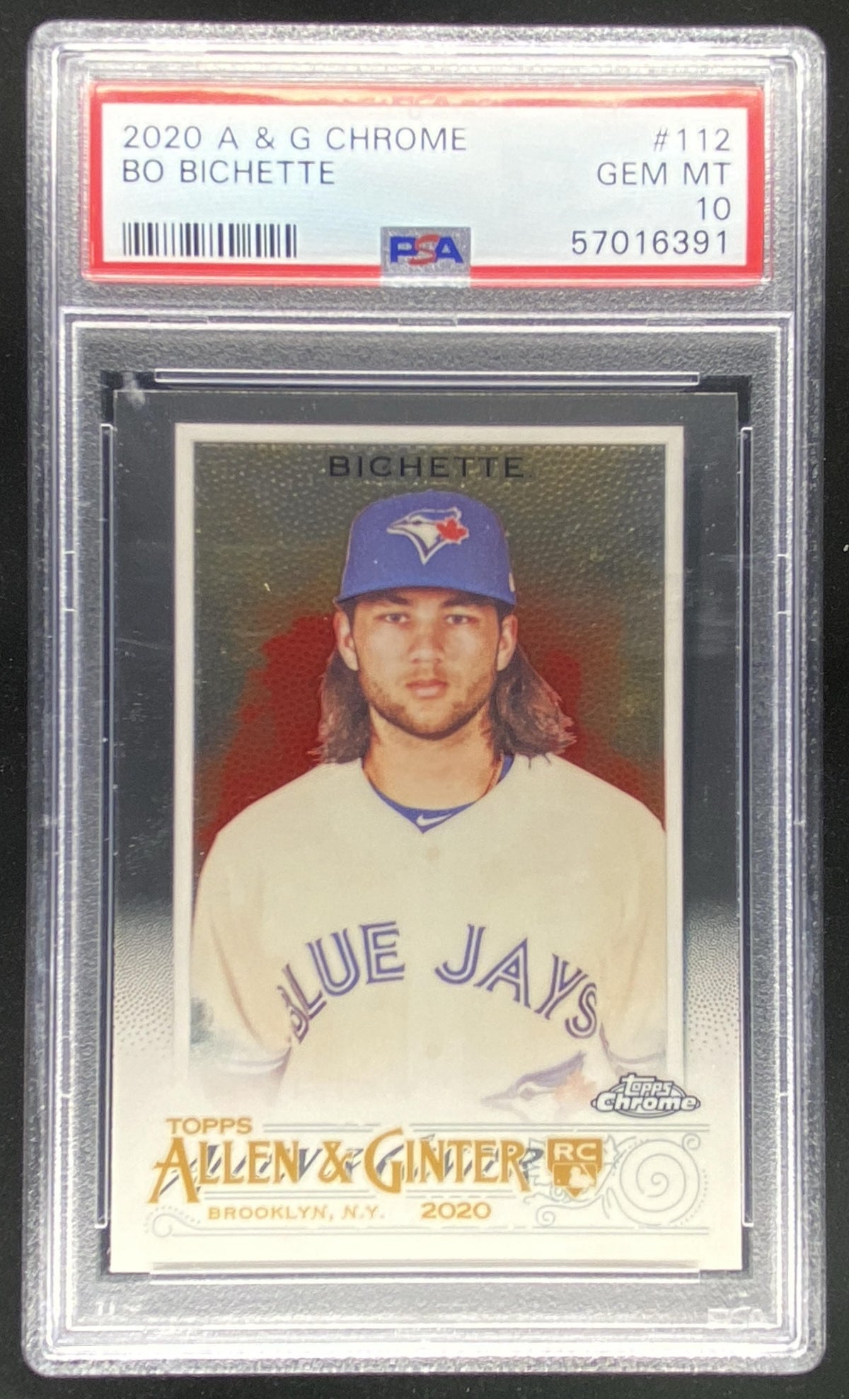 2020 Topps Allen & Ginter Chrome Bo Bichette #112 graded PSA 10 trading card