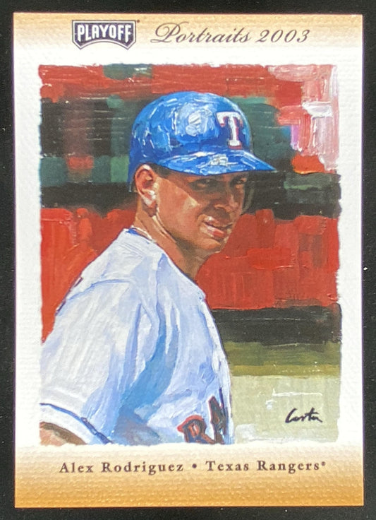 2003 Playoff Portraits Alex Rodriguez trading card