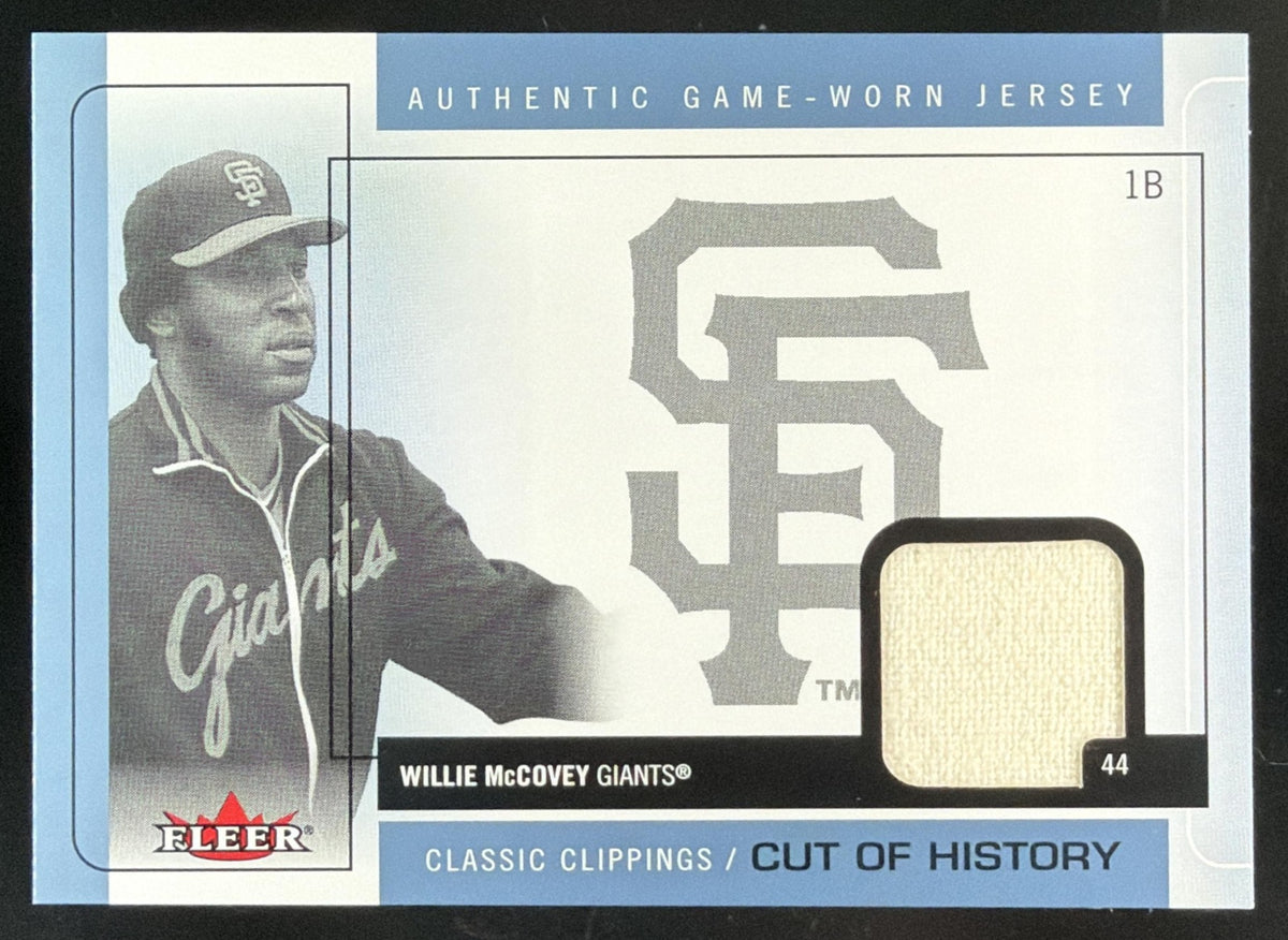 2005 Fleer Classic Clippings Cut of History Willie McCovey trading card