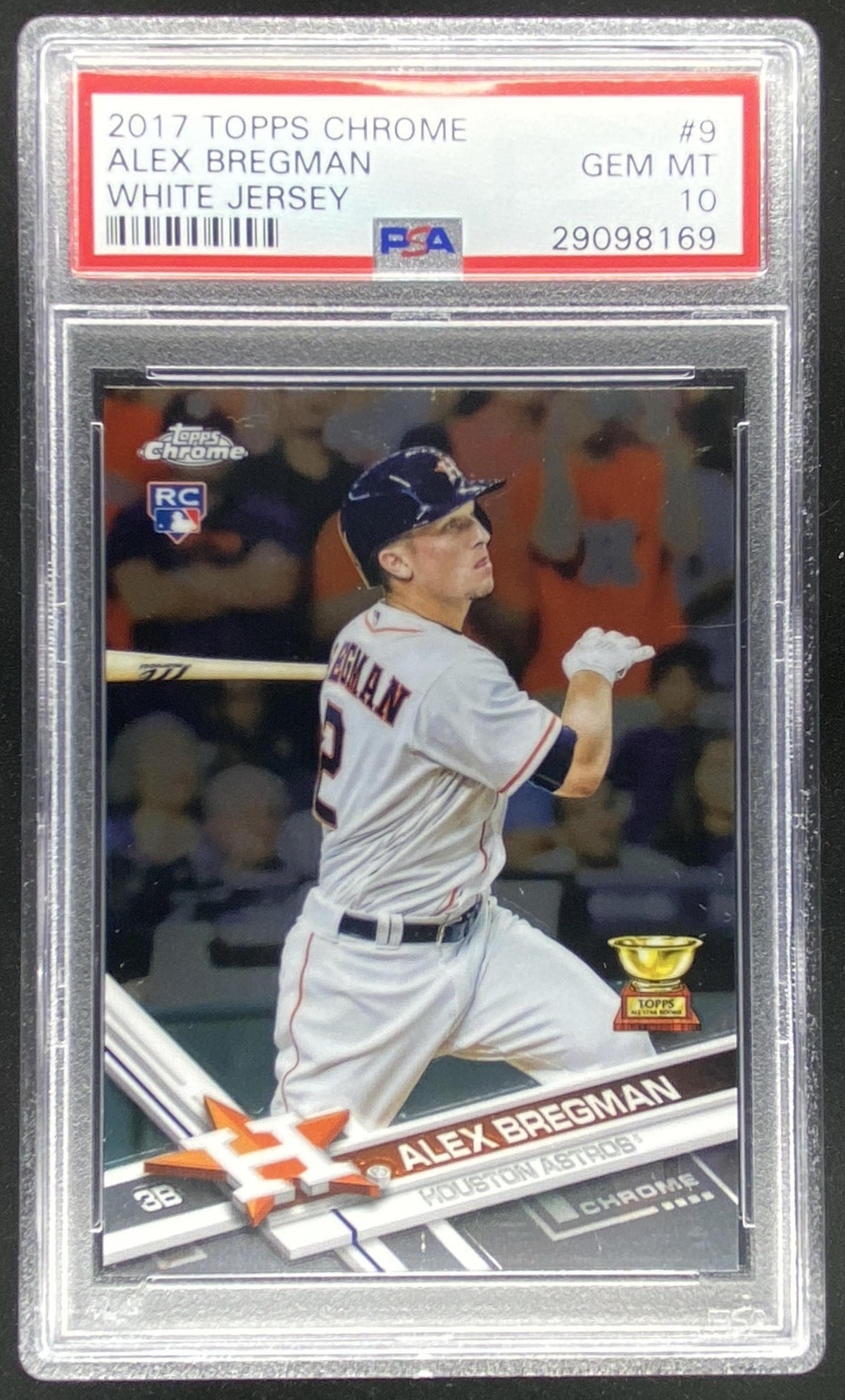 2017 Topps Chrome Alex Bregman #9 graded PSA 10 trading card