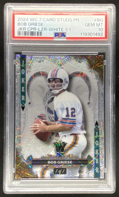 2024 Wild Card 7 Studs Bob Griese graded PSA 10 trading card