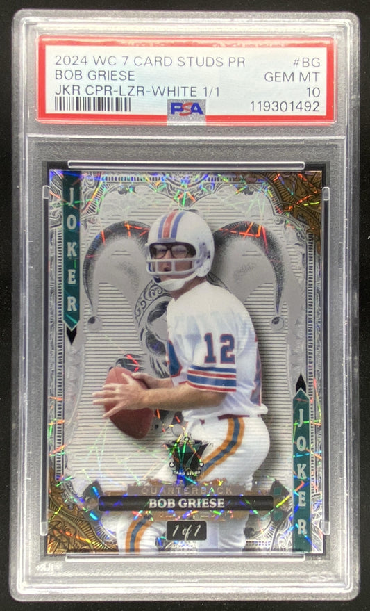 2024 Wild Card 7 Studs Bob Griese graded PSA 10 trading card