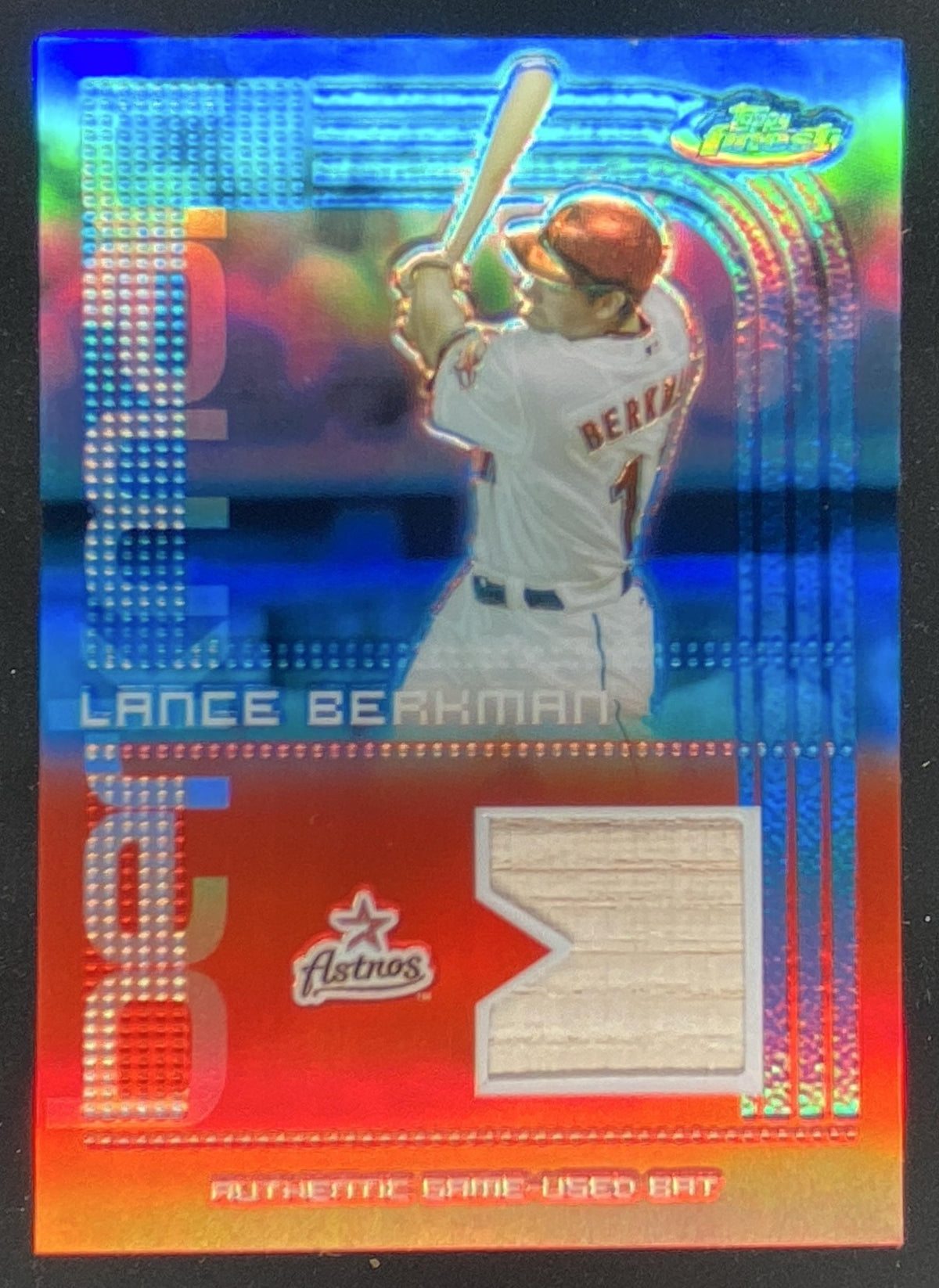 2004 Topps Finest Lance Berkman #FR-LB1 trading card