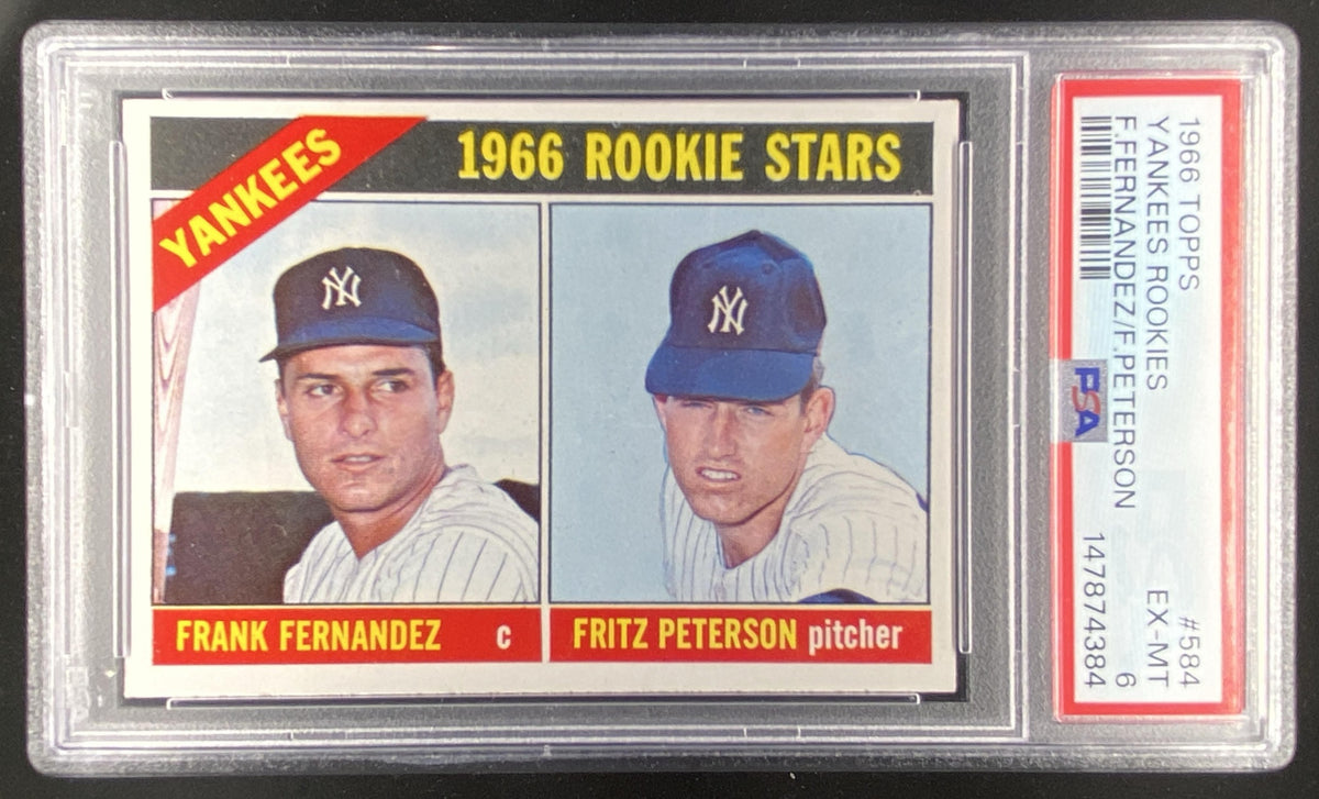 1966 Topps Frank Fernandez / Fritz Peterson #584 graded PSA 6 trading card