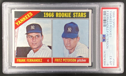1966 Topps Frank Fernandez / Fritz Peterson #584 graded PSA 6 trading card