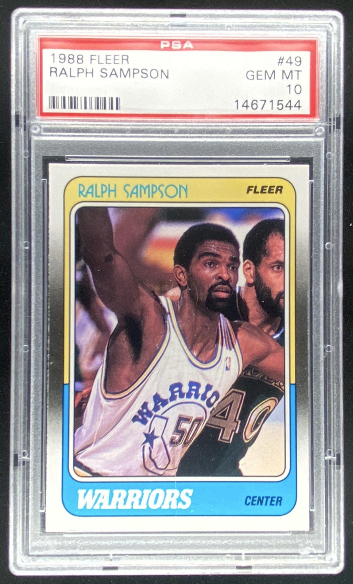 1988 Fleer Ralph Sampson #49 graded PSA 10 trading card