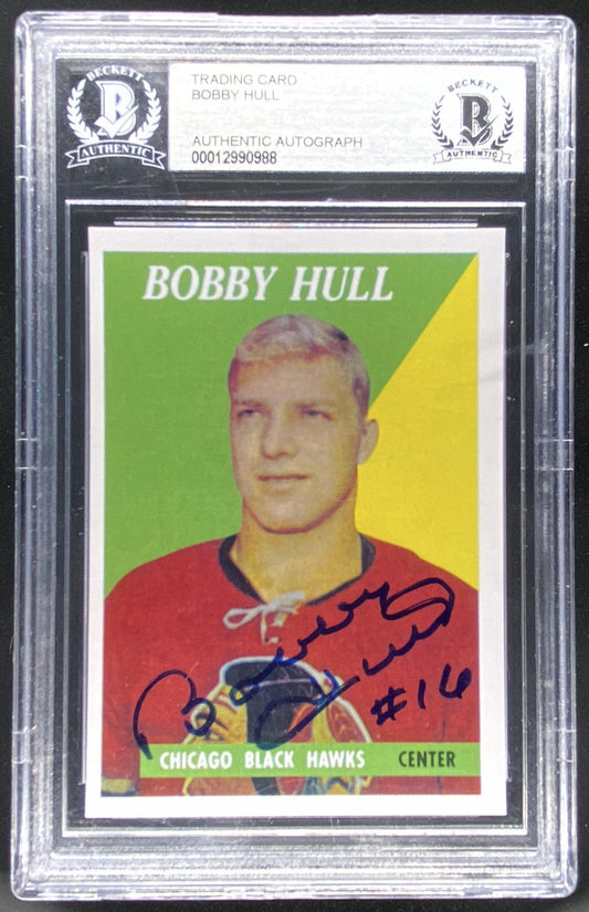 2002 Topps O-Pee-Chee Reprint Bobby Hull #66 BGS authenticated autograph trading card
