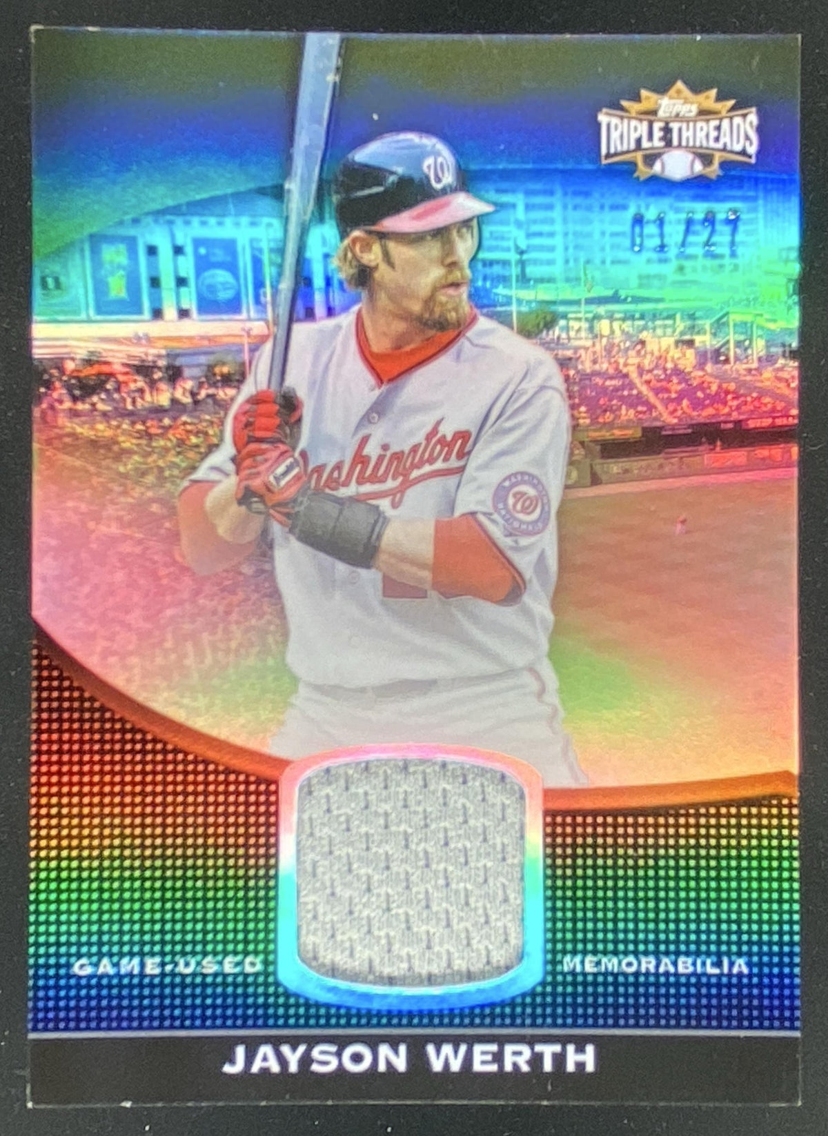 2011 Topps Triple Threads Jayson Werth trading card