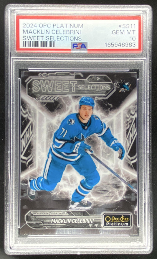 2024 O-Pee-Chee Platinum Macklin Celebrini #SS-11 graded PSA 10 trading card
