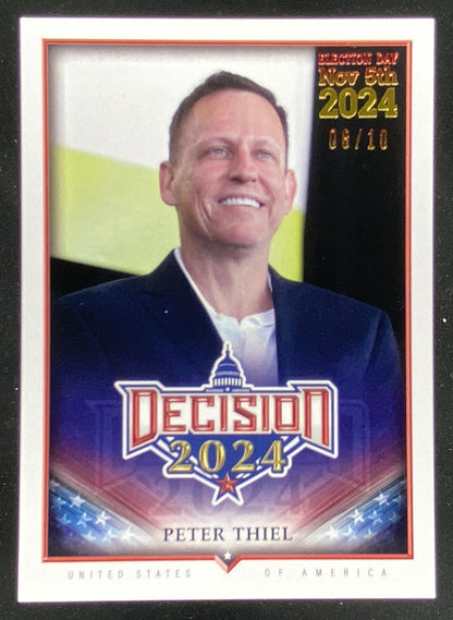 2024 Decision Peter Thiel trading card