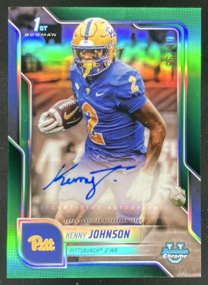 2025 Bowman Chrome University Kenny Johnson trading card