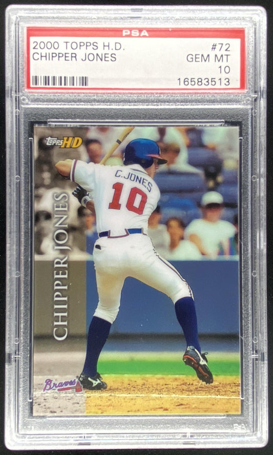 2000 Topps HD Chipper Jones #72 graded PSA 10 trading card