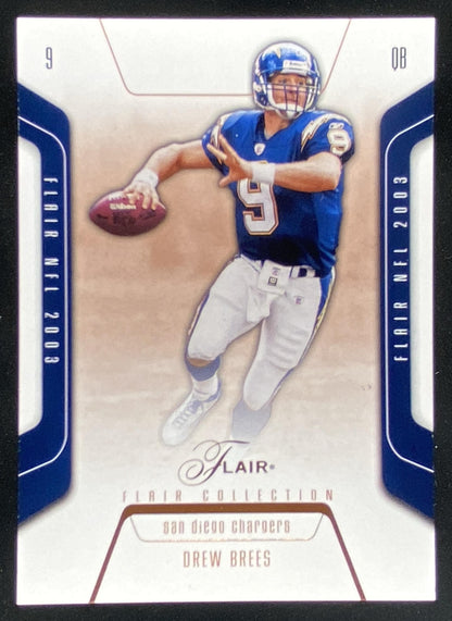 2003 Fleer Flair Drew Brees trading card