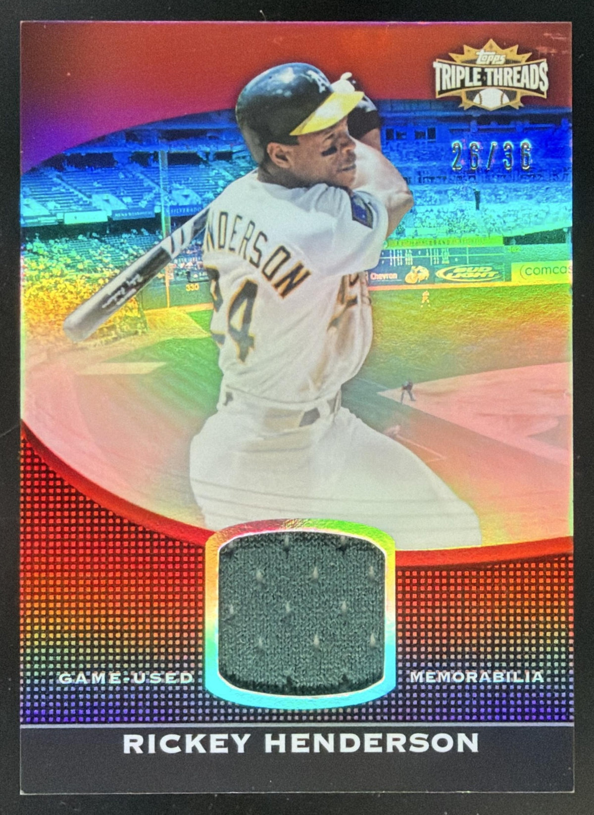 2011 Topps Triple Threads Rickey Henderson trading card