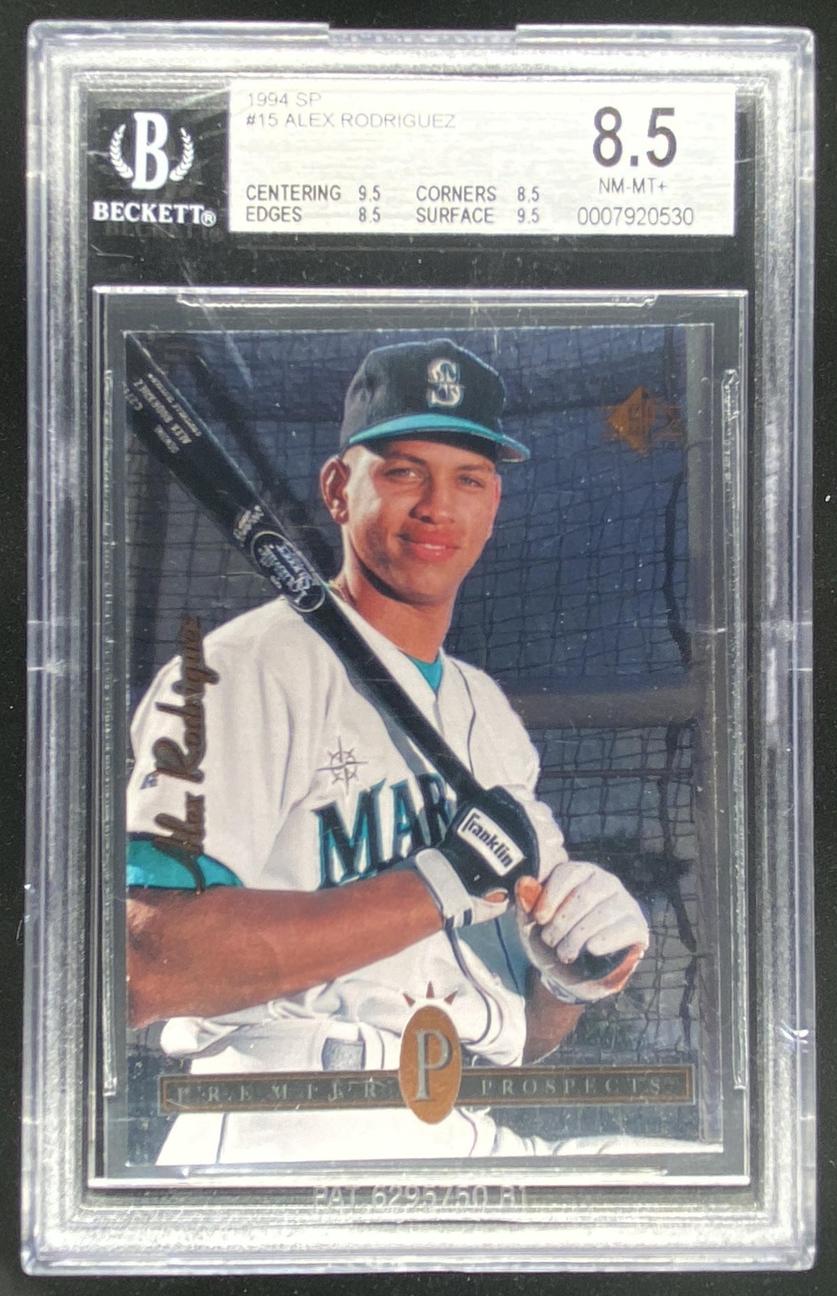 1994 SP Alex Rodriguez #15 graded BGS 8.5 trading card