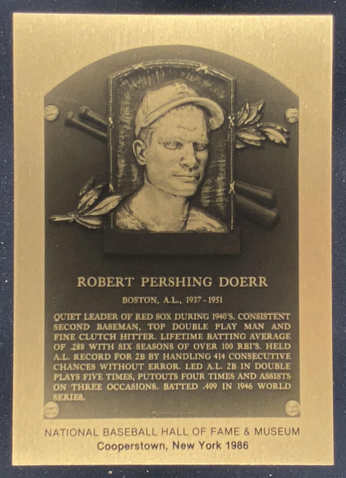 1993 Robert Pershing Doerr trading card