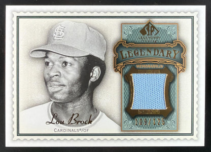 2009 SP Legendary Cuts Lou Brock trading card
