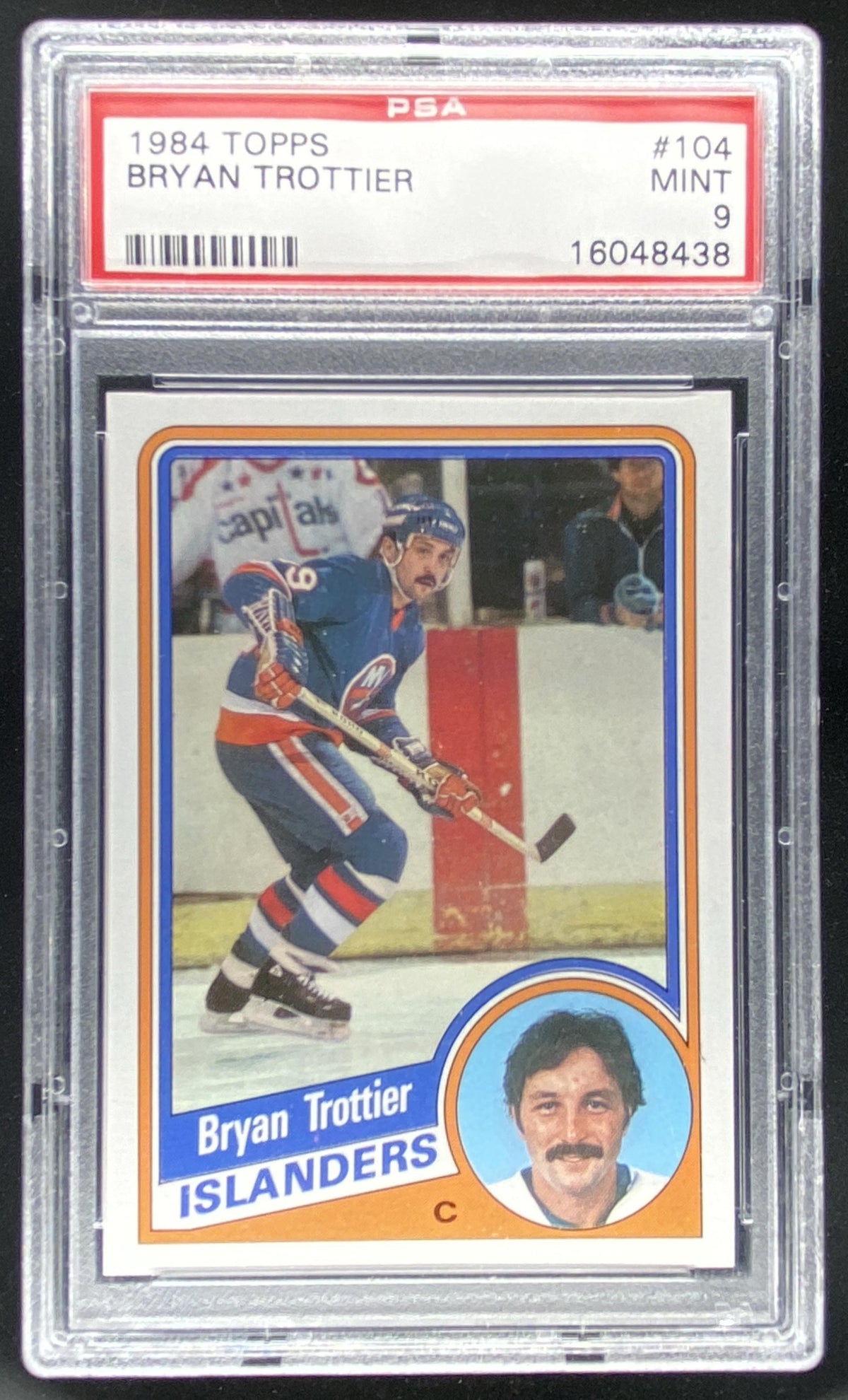 1984 Topps Bryan Trottier #104 graded PSA 9 trading card