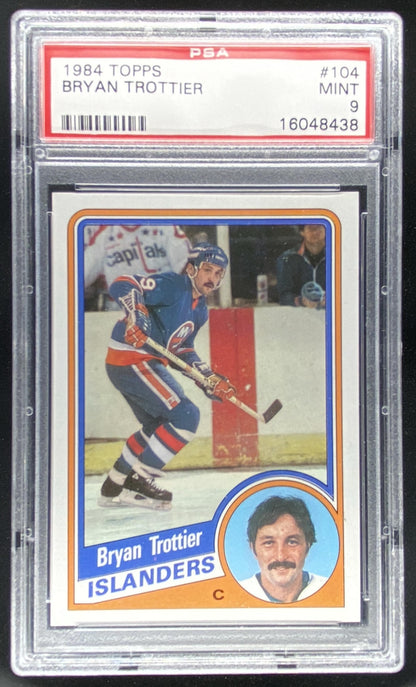 1984 Topps Bryan Trottier #104 graded PSA 9 trading card
