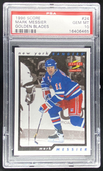 1996 Score Mark Messier graded PSA 10 trading card