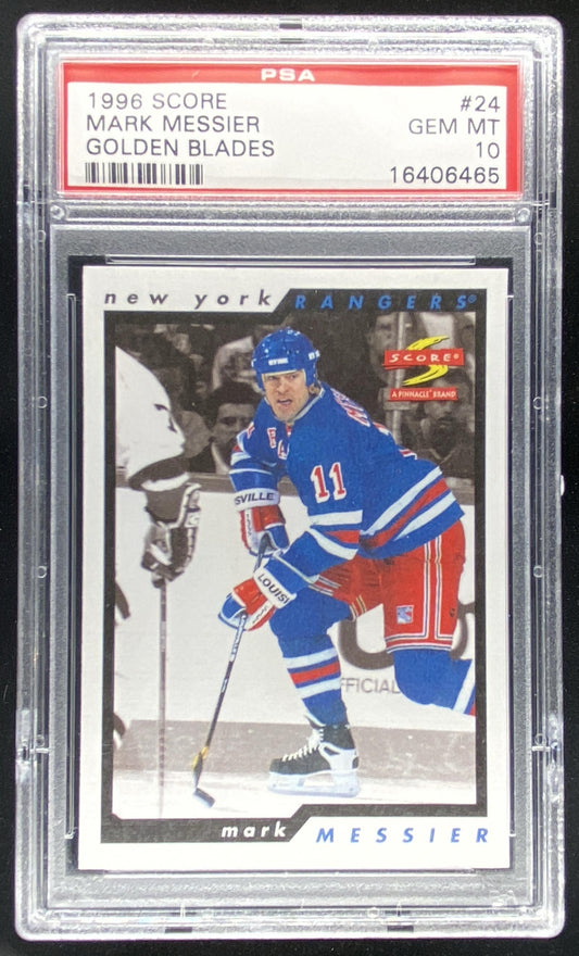 1996 Score Mark Messier graded PSA 10 trading card