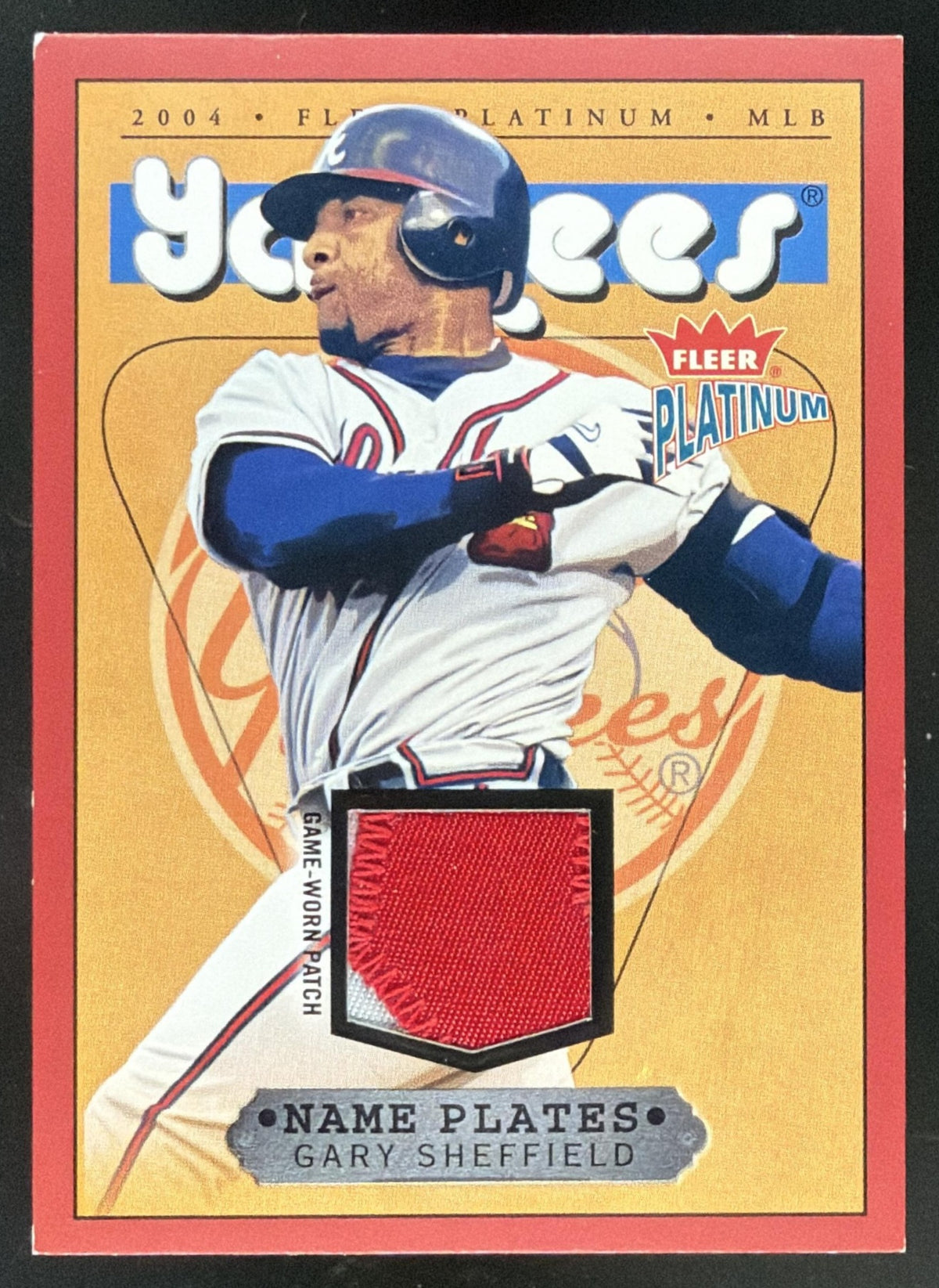 2004 Fleer Platinum Nameplates Gary Sheffield trading card