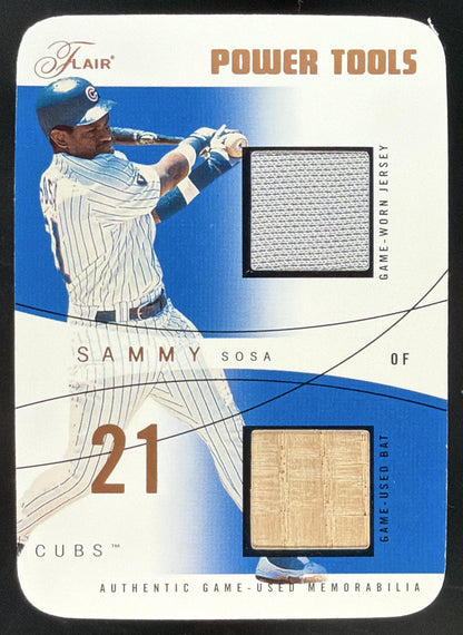 2004 Flair Power Tools Copper Die Cut Sammy Sosa trading card