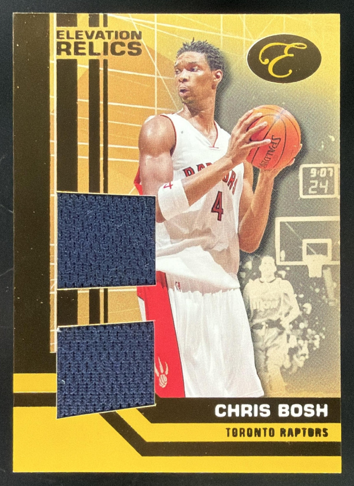2007 Bowman Elevation Relics Gold Chris Bosh trading card