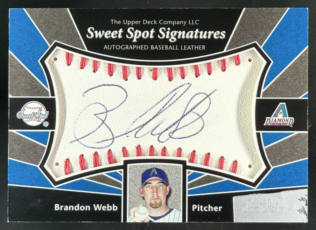 2004 Upper Deck Sweet Spot Signatures Brandon Webb trading card