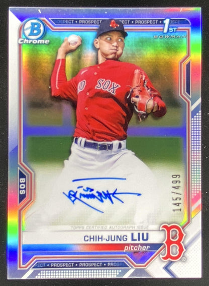 2021 Bowman Chrome Chih-Jung Liu trading card