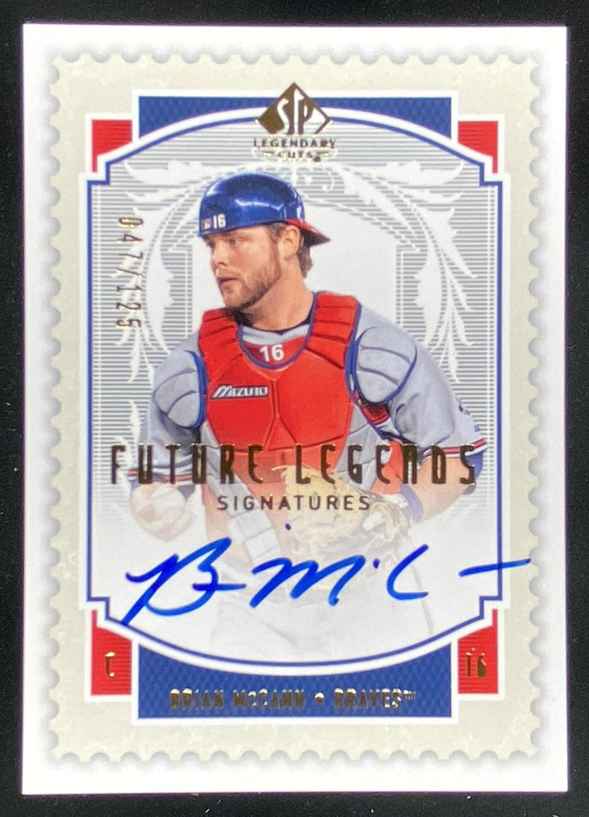 2009 SP Legendary Cuts Brian McCann #FL-BM trading card