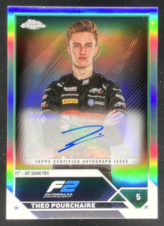 2023 Topps Chrome Formula 1 Théo Pourchaire trading card